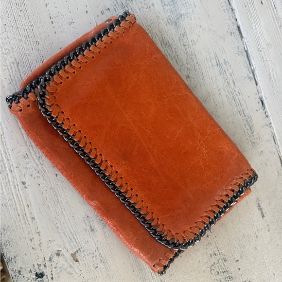 Stella McCartney Handbags - Orange Fold-Over Chain Wallet Clutch